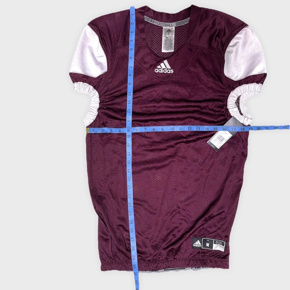 Adidas Men's Press Coverage Football Jersey Burgundy Climalite - Picture 3 of 9